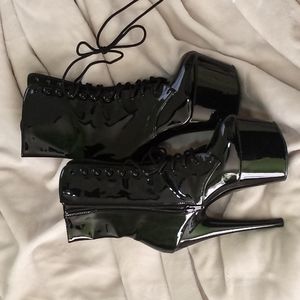 Black Patent Leather Platforms